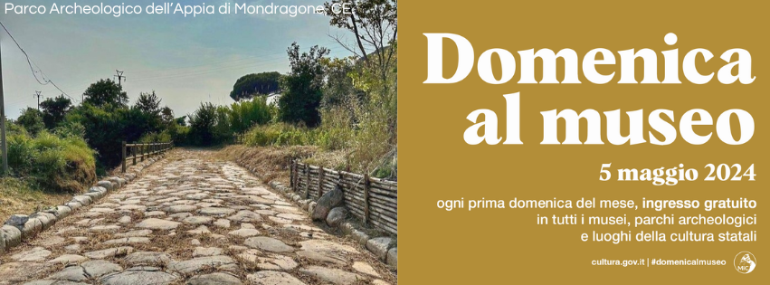 Prima domenica del mese, il 5 maggio 2024 ingresso gratuito al Parco Archeologico dell'Appia di Mondragone